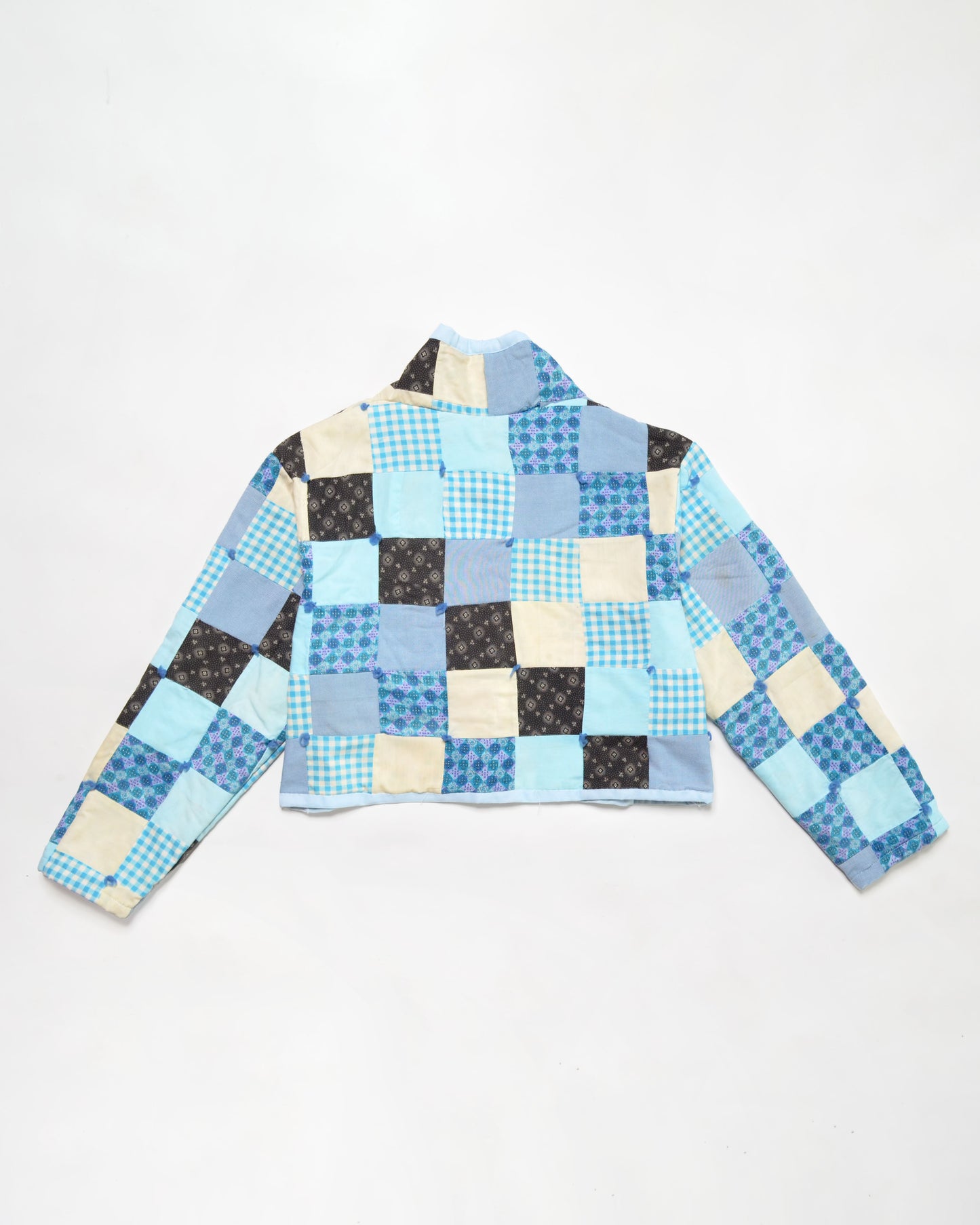 Baby Blue Quilt Cropped Jacket #1 (S)
