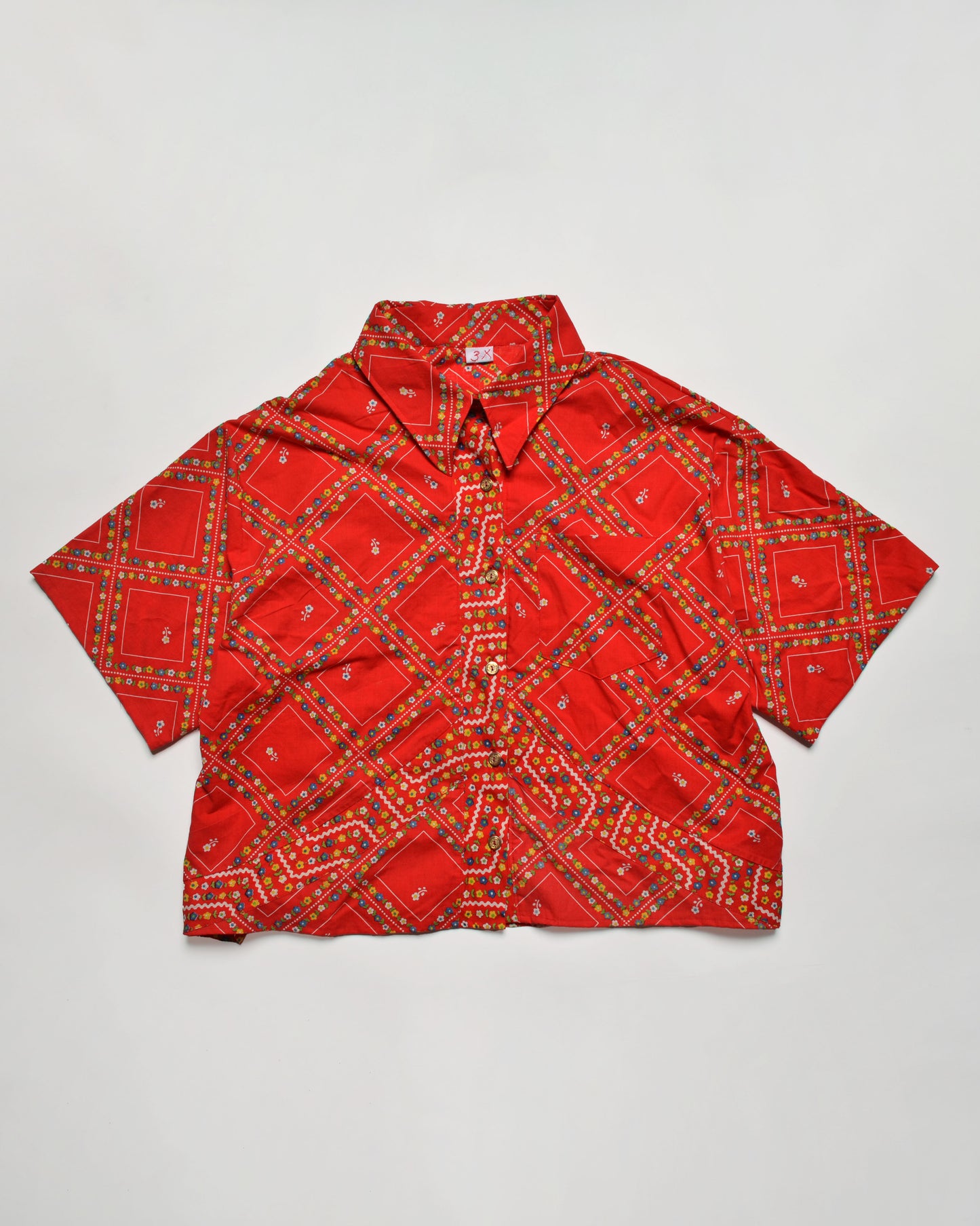 Flower Power Button-Down Shirt & Shorts Set
