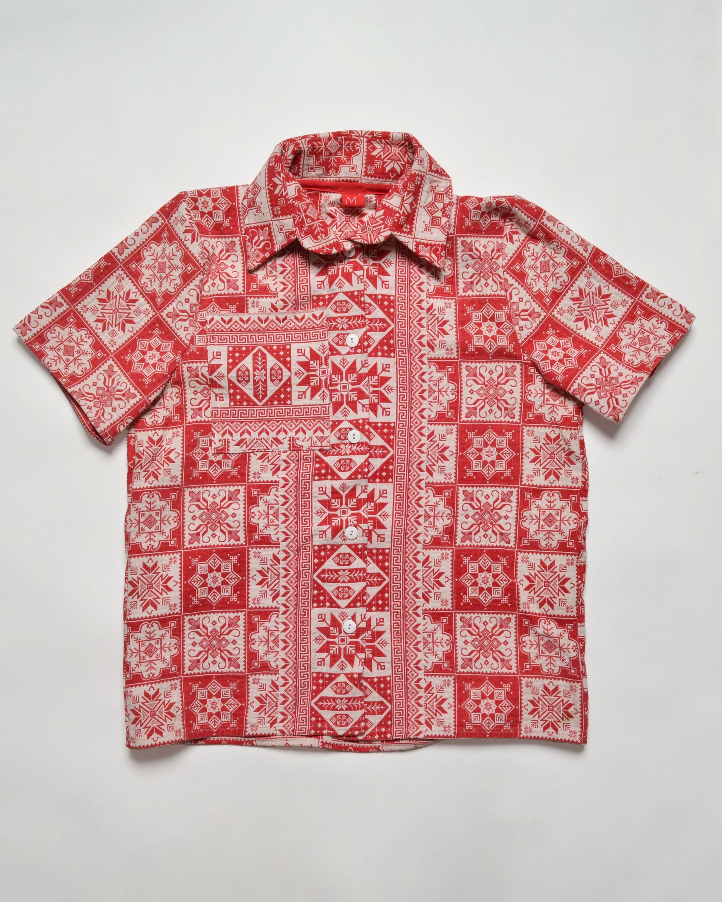 Star Tablecloth Button-Down Shirt & Shorts Set
