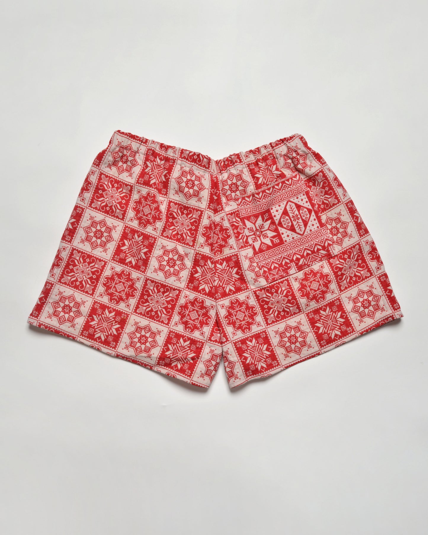 Star Tablecloth Button-Down Shirt & Shorts Set (S)