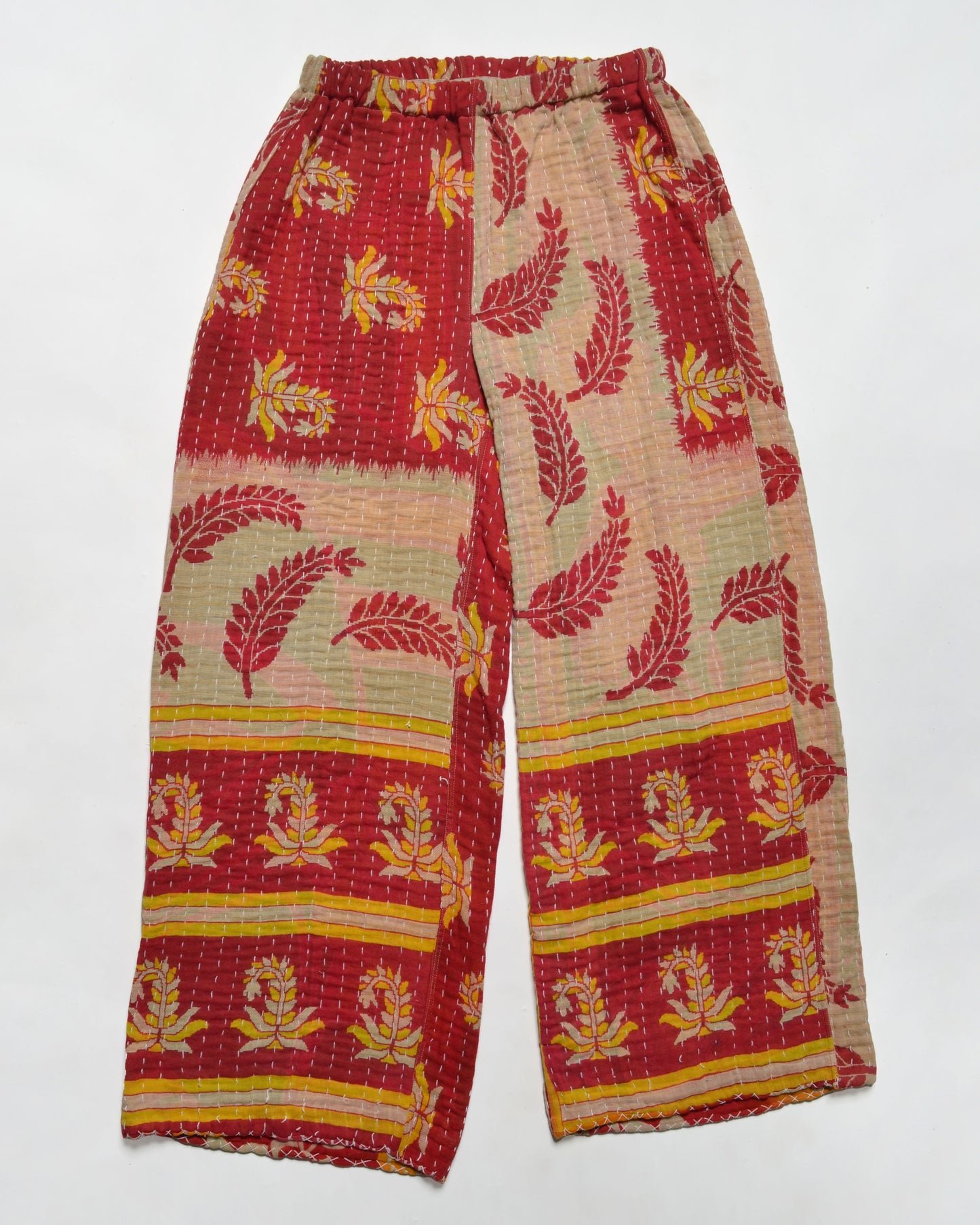 Reversible Kantha Vest & Lounge Pants Set (M)