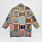 Cottage Core Dreams Rainbow Quilt Long Coat (XS)