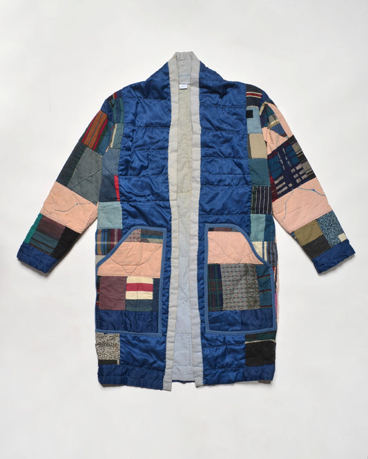 Cozy Cabin Chevron Quilted Long Coat (XS)