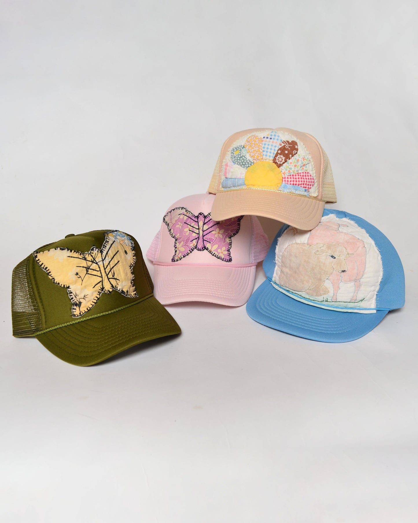 Sun Flower Quilted Trucker Hat