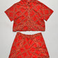 Flower Power Button-Down Shirt & Shorts Set