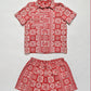 Star Tablecloth Button-Down Shirt & Shorts Set