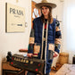 Cozy Cabin Chevron Quilted Long Coat (XS)