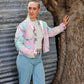 Sweet Roses Cropped Quilt Jacket (S)