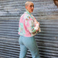 Sweet Roses Cropped Quilt Jacket (S)