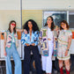 Baby Blue Checkered Quilt Cropped Jacket #1 (S)