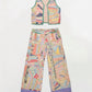 Whimsical Tie Front Vest & Pants (XS)